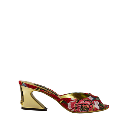 Dolce & Gabbana Multi-color Ciabatta Tacco Jacquard Orient