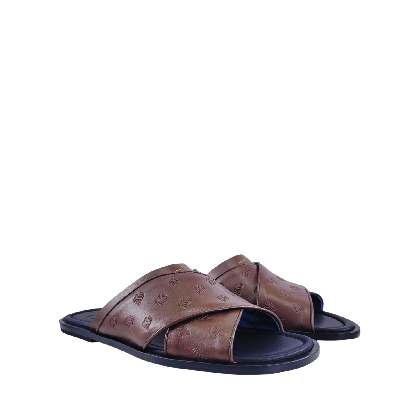 Angel Galasso Men's Slipper Brown