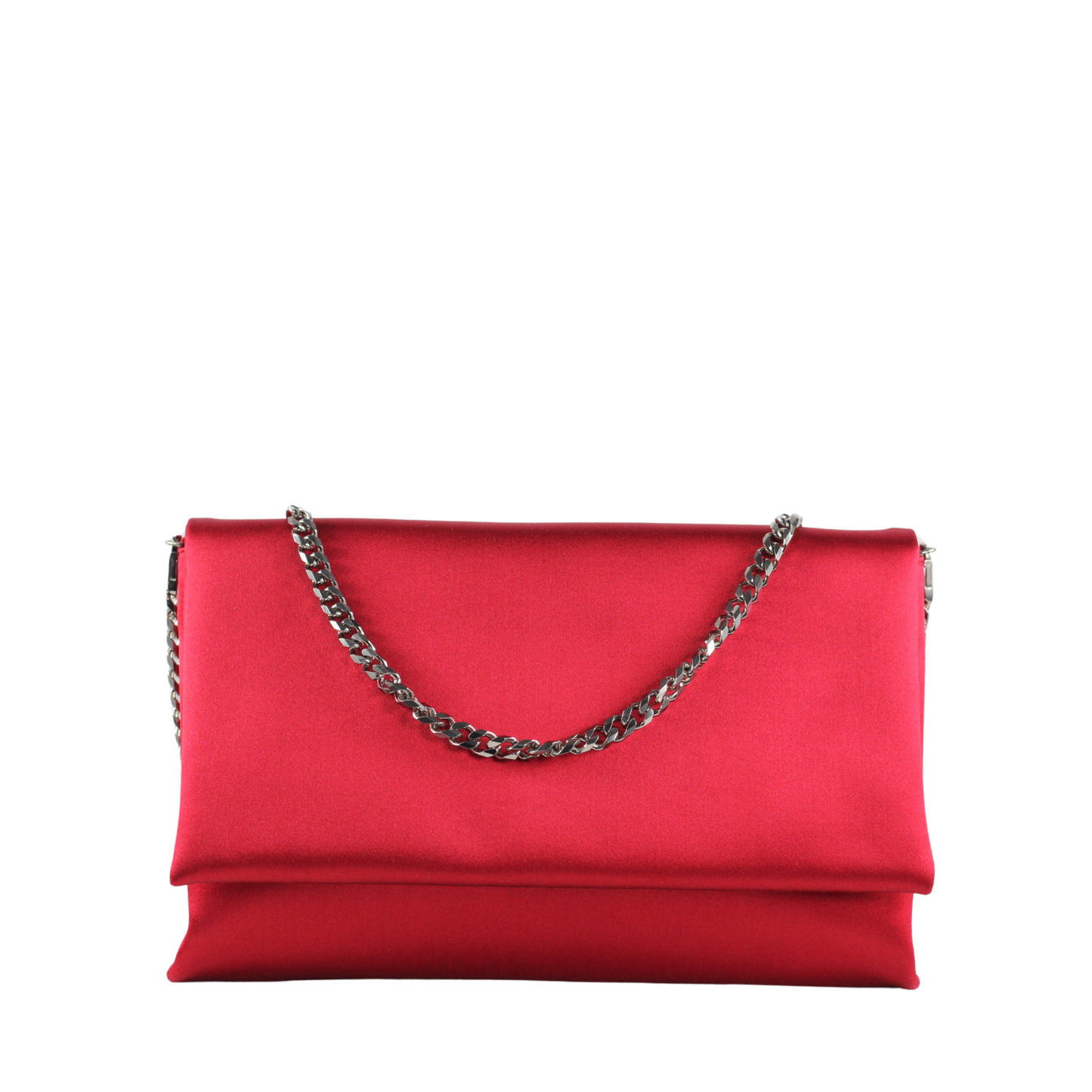 Casadei Red Satin Evening Clutch Bag