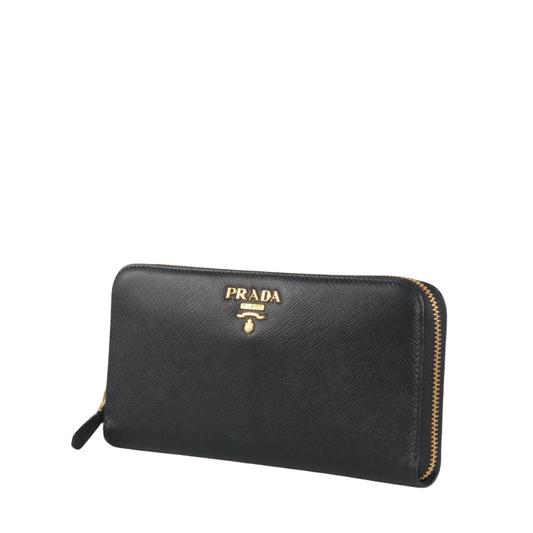 Prada Long Black Wallet