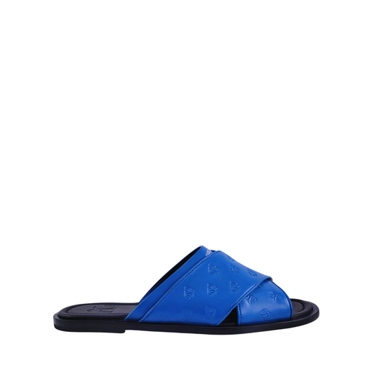 Angelo Galasso Men's Slipper Blue