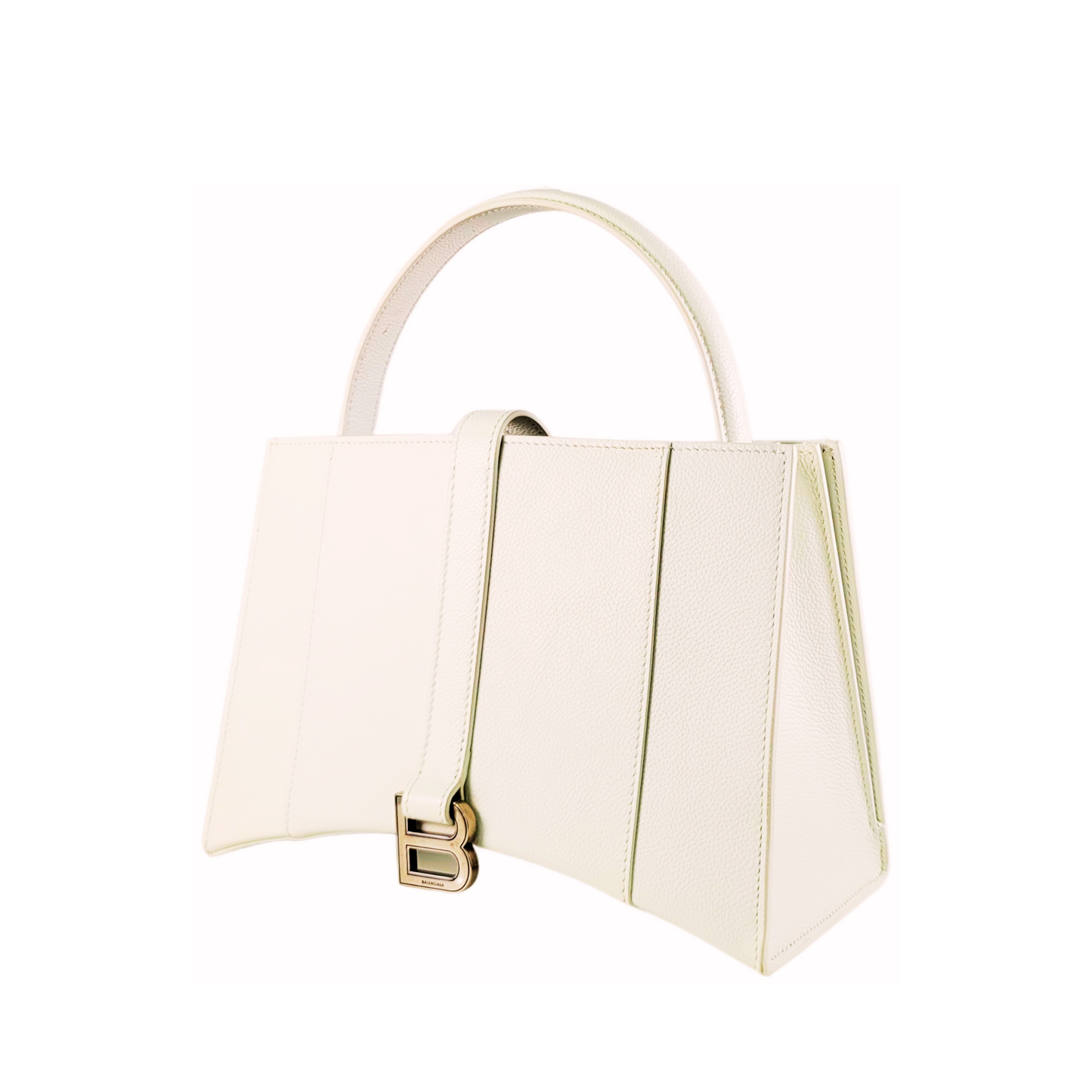 Balenciaga Hourglass East West Tote Bag White