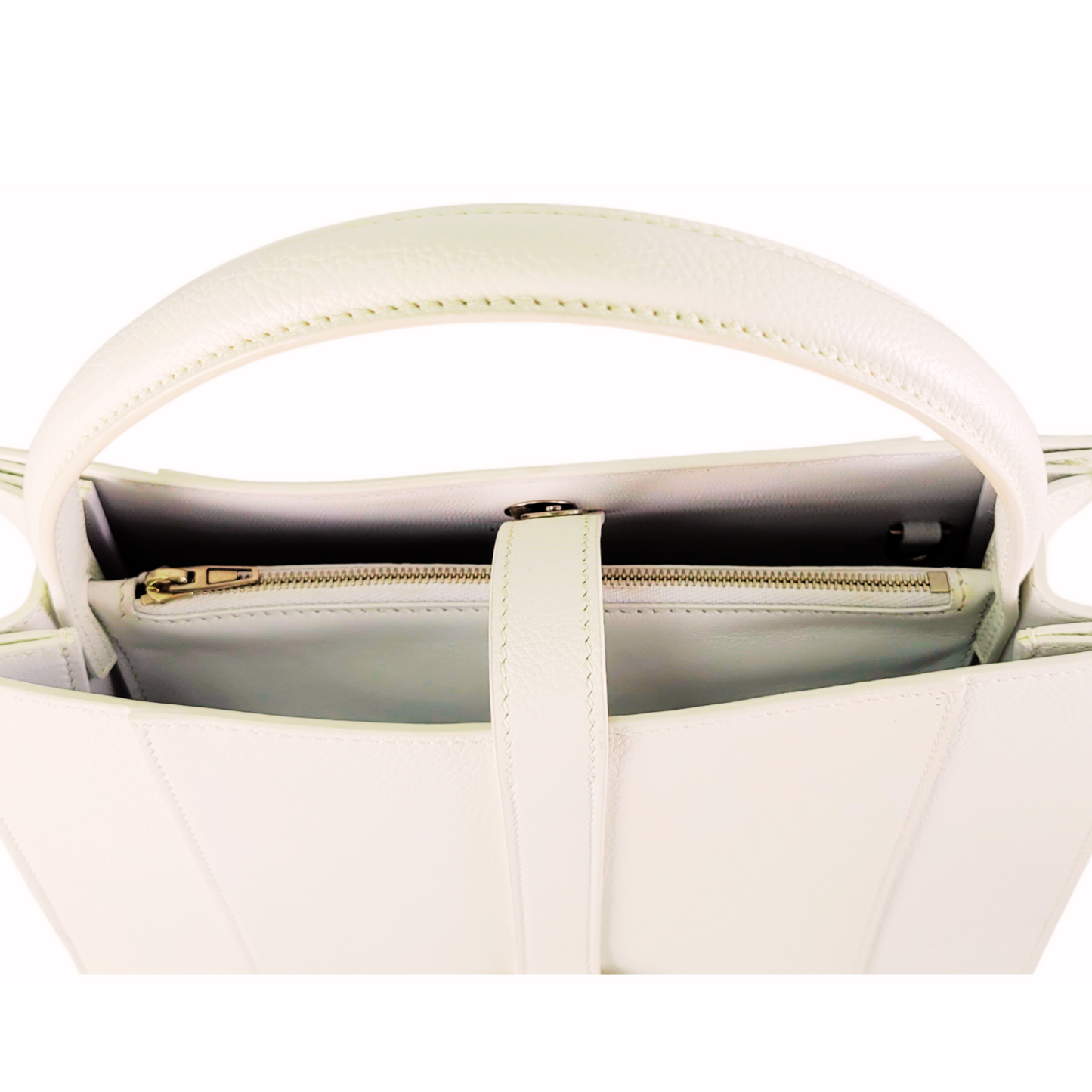 Balenciaga Hourglass East West Tote Bag White