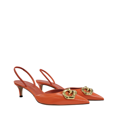 Giuseppe Zanotti Braquel 50 Orange Pumps