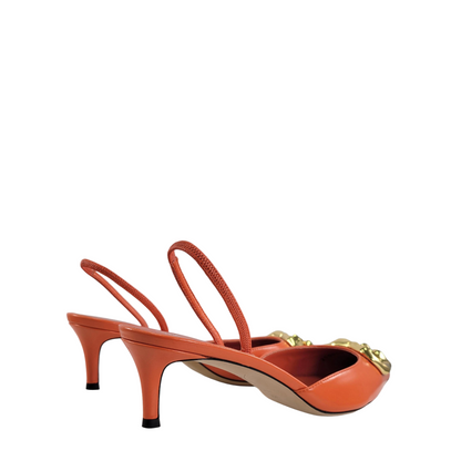 Giuseppe Zanotti Braquel 50 Orange Pumps