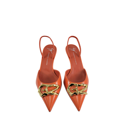 Giuseppe Zanotti Braquel 50 Orange Pumps