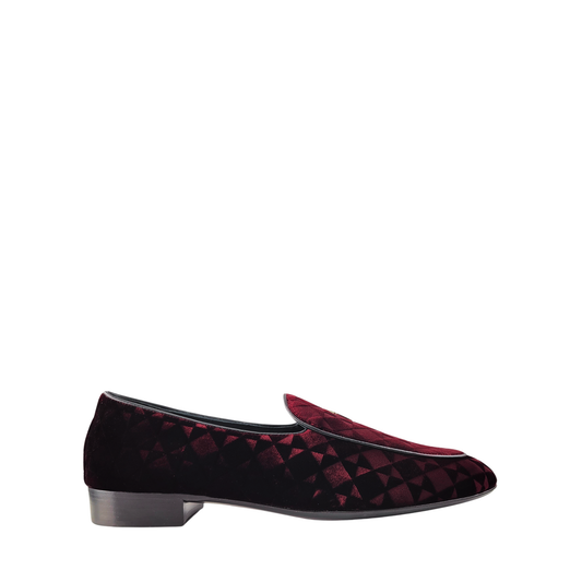 Giuseppe Zanotti Velvet Flats Purple Wine