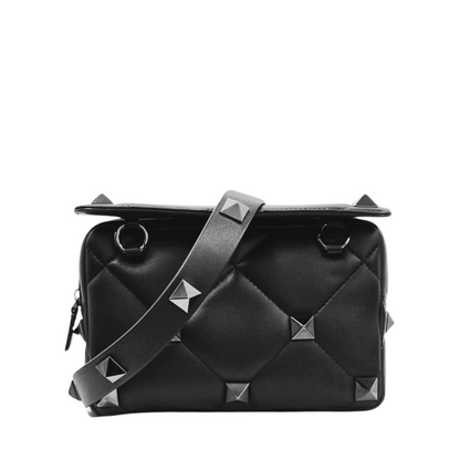 Valentino Garavani Roman Stud Diamond Quilted Shoulder Bag