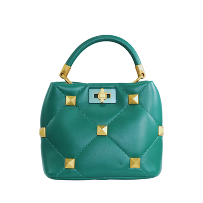 Valentino Small Hand Bag Stud Green