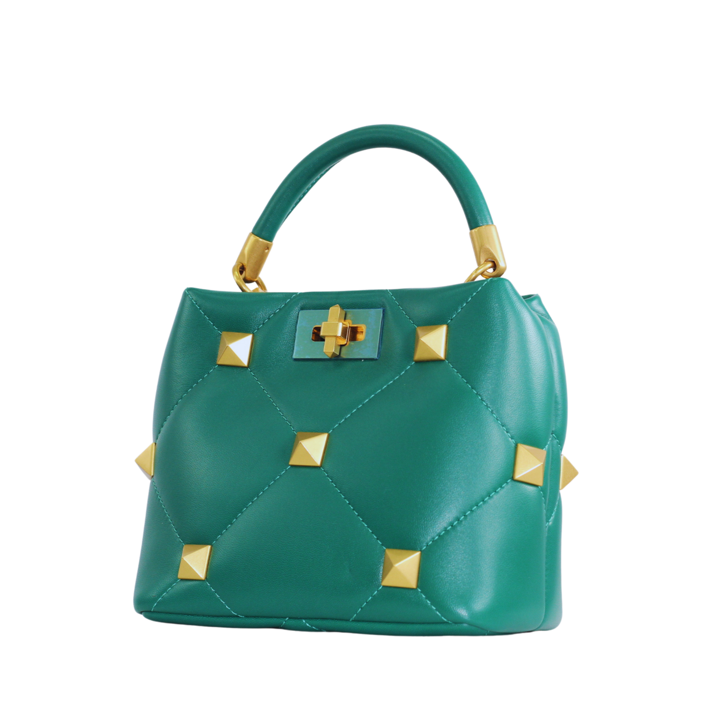 Valentino Small Hand Bag Stud Green