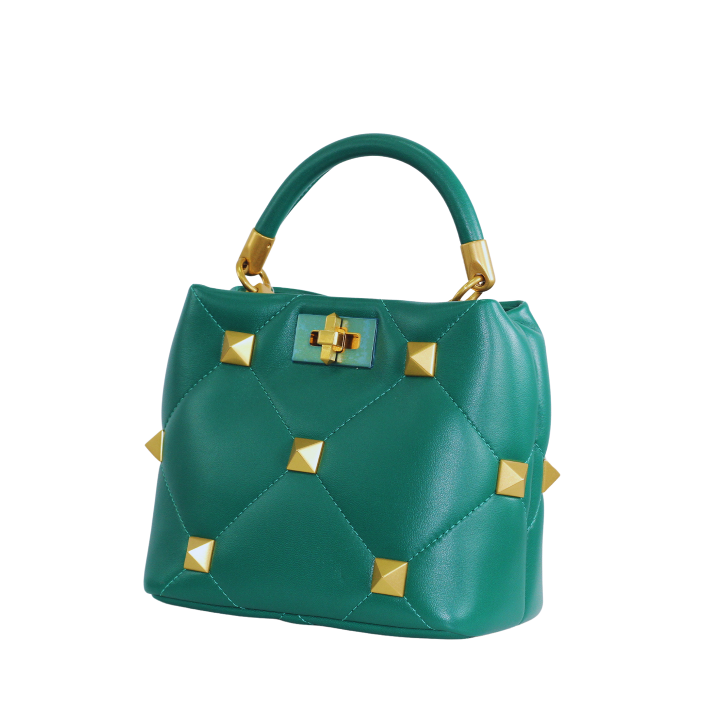 Valentino Small Hand Bag Stud Green